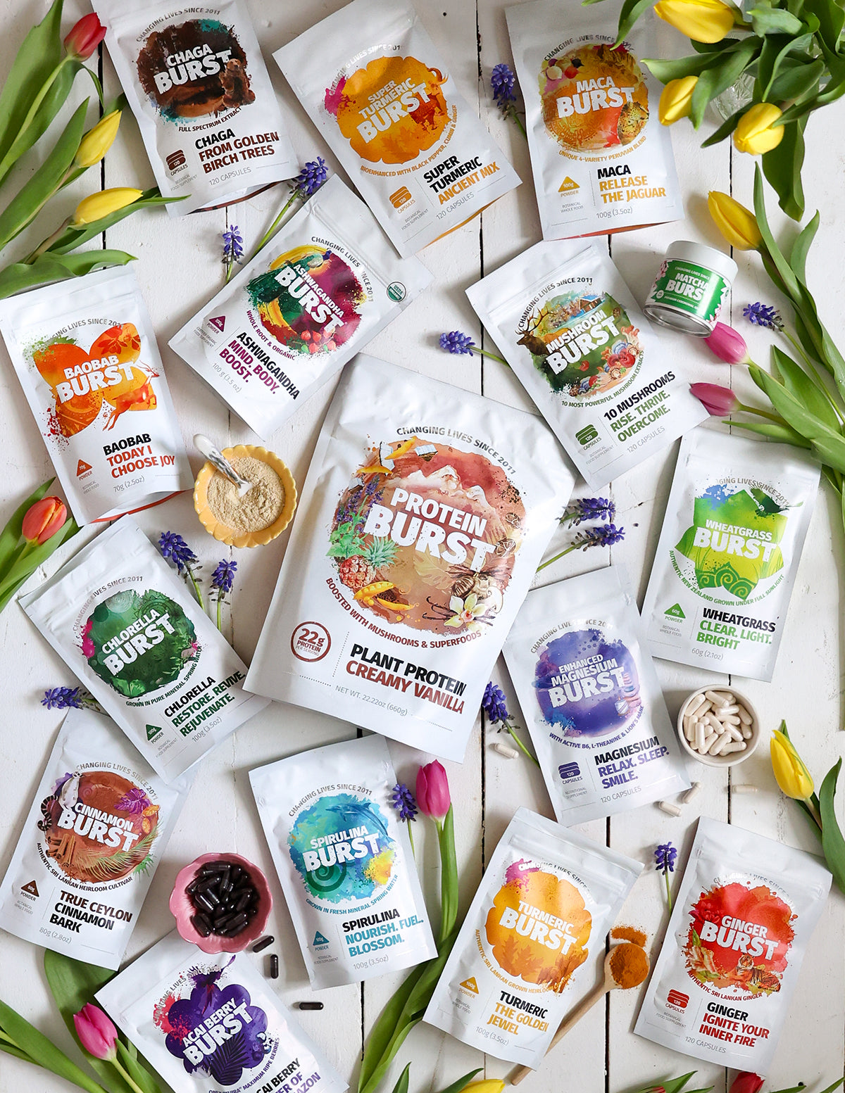 Organic Burst spring product range